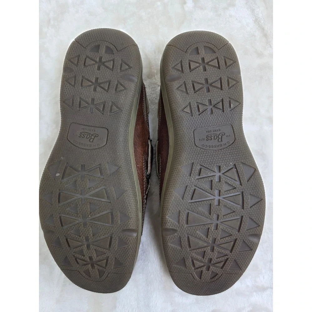 G.H. Bass & Co. Mens Brown Leather Slip On Loafer Shoes Size‎ 13